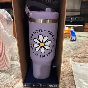 Life is Good-Nomad Lavender 40oz Tumbler with Daisy Graphic